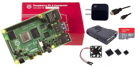 Kit Raspberry Pi 4 B 4gb Original + Fuente + Gabinete Cooler + HDMI + Mem 32gb + Disip